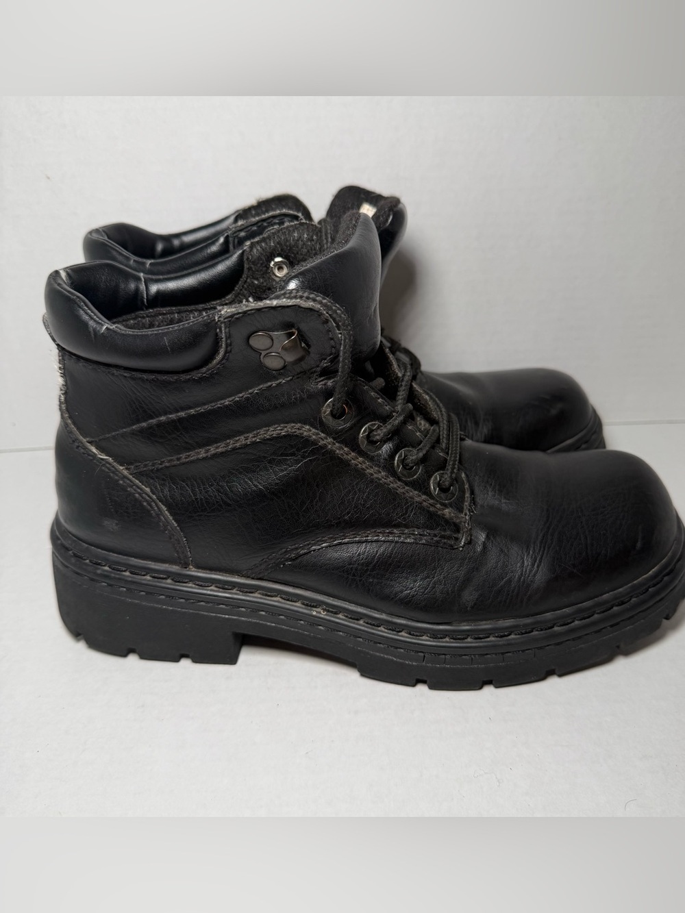 American Eagle Vintage 90s y2k Black Biker Moto Boots Dempsey Women’s 10